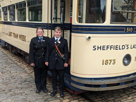 Tram Crew Sarah (left) and Rebecca Brightman 