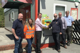 Forkers Donate Defibrillator to Crich Tramway Village