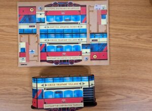 Tram Desk Tidy - flat pack and made up 