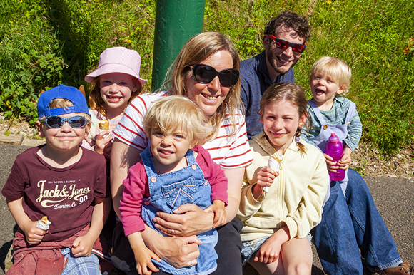 Family at Crich Tramway Village